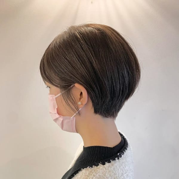 大人かわいい丸みショートボブスタイル☆