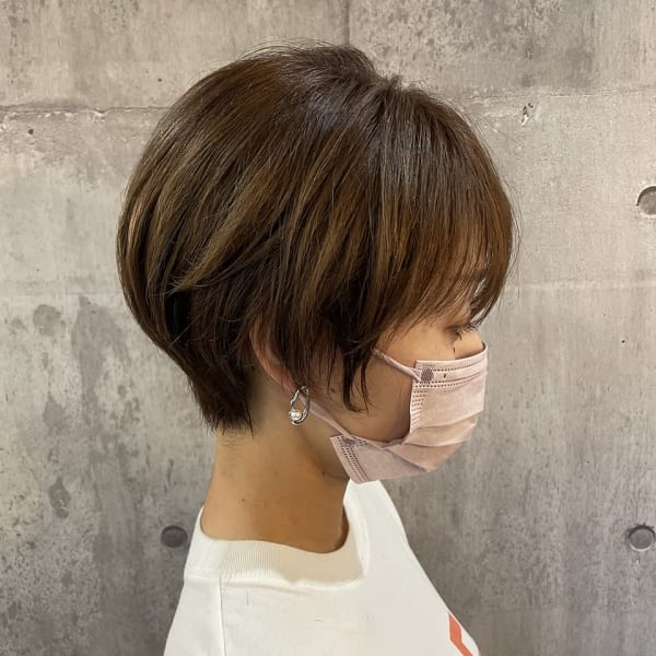 【amule hair】耳元すっきりマッシュ風ショートボブ