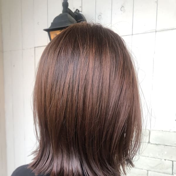 【amule hair】切りっぱなし×ピンクブラウン