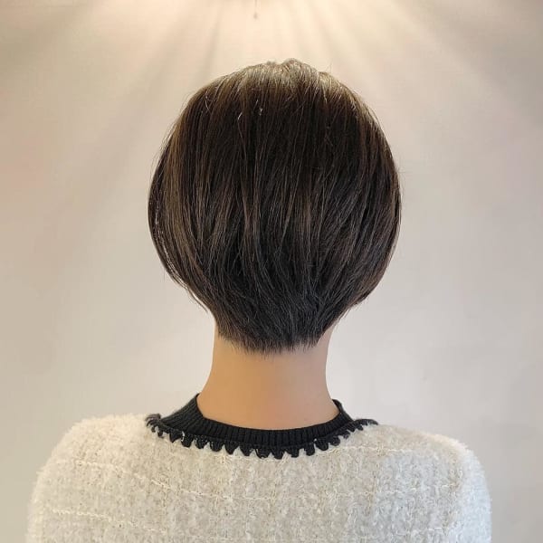 大人かわいい丸みショートボブスタイル☆