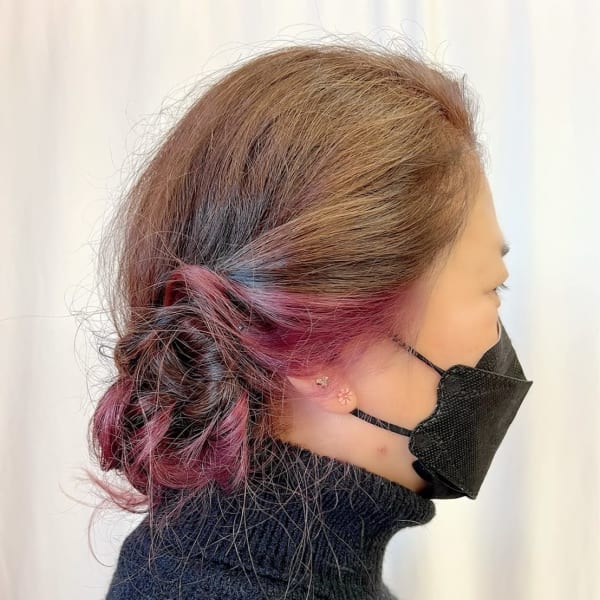 ミドル世代のインナーカラー