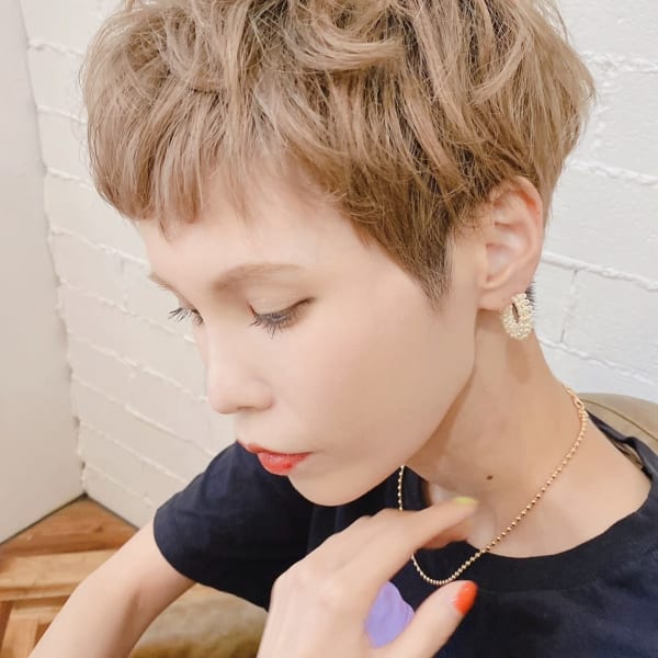大人可愛い◎無造作小顔ショート