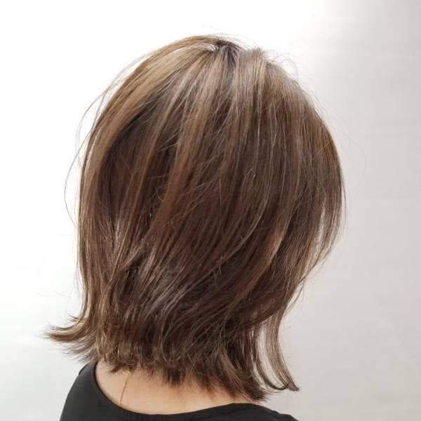 20代30代/大人可愛い/外ハネ/ミディアム/くびれ/アッシ