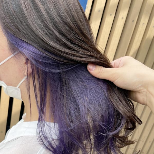 インナーカラー/イヤリングカラー/ラベンダーカラー