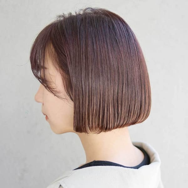 ナチュラルブラウン×艶感ショート