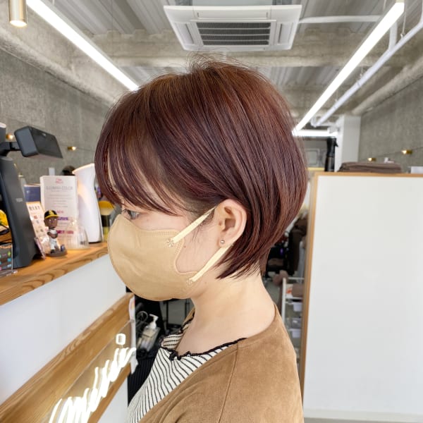 大人可愛い丸みショート