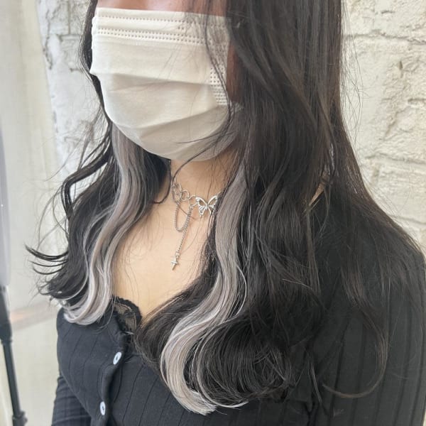 シルバーグレーインナーエクステ9085