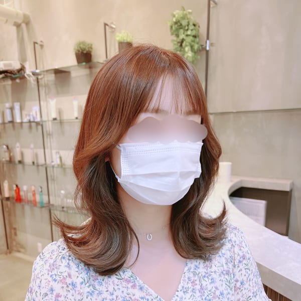 大人可愛いセミロング