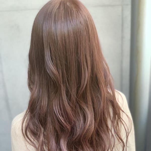 バレイヤージュハイライト×ピンクバイオレット