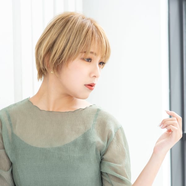 【Totia福島】ナチュラルショート×シルキーベージュ