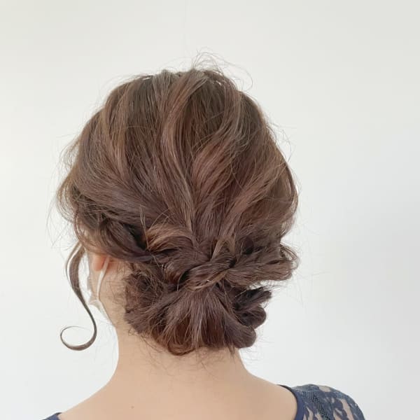 ヘアセット/ヘアアレンジ/セミロング/結婚式