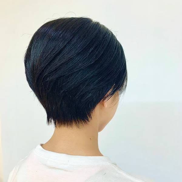 黒髪/ベリーショート/ショートカット/白髪染め/40代50代