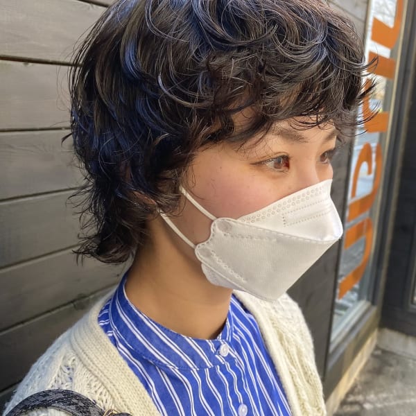 マッシュウルフ×パーマ