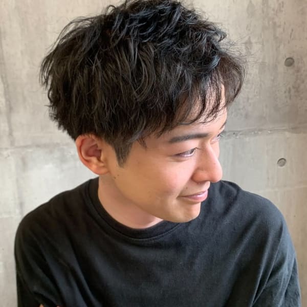 束感メンズパーマ