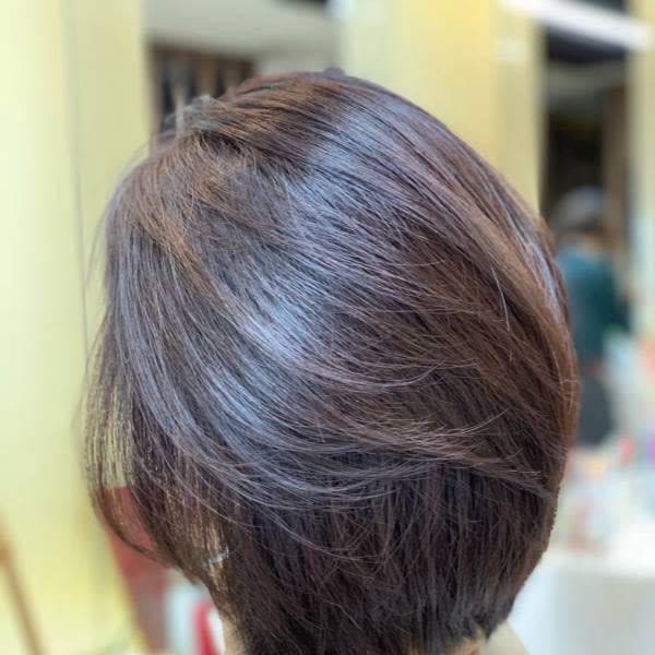 白髪染め/30代40代50代/レイヤーカット/ミディアムボブ