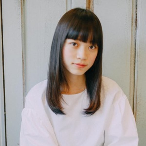 王道のぱっつん前髪！