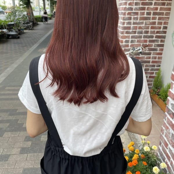 透明感と艶ピンク|hair design Rinto