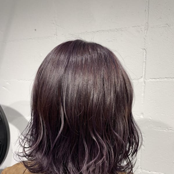 ラベンダーベージュ/大人可愛い/くびれミディアム/小顔