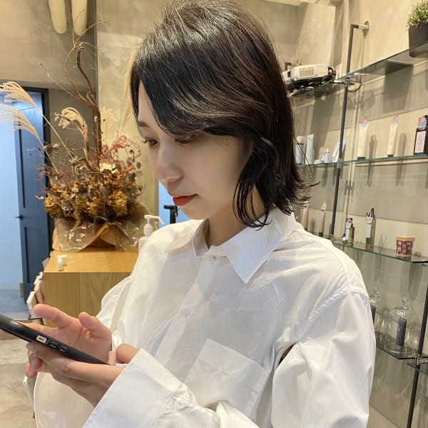 大人かわいい韓国風ボブ　ネビージュ　美髪