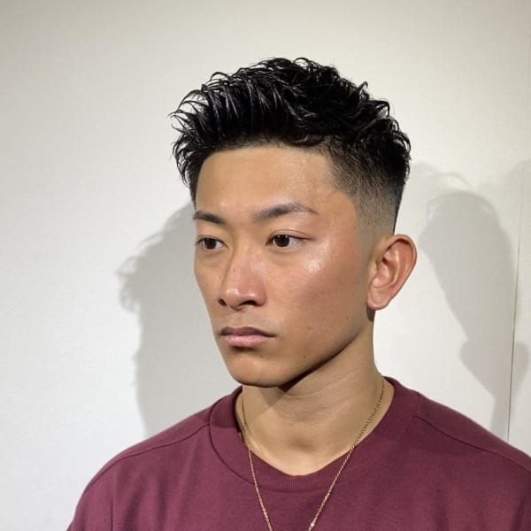 メンズ短髪ジェイソウル風　フェードベリーショート