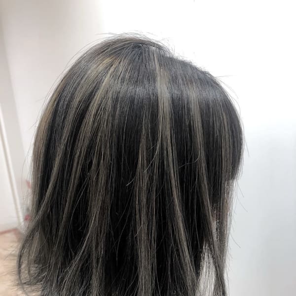 3Dハイライトカラー☆カーキグレージュ 大人かわいいボブ