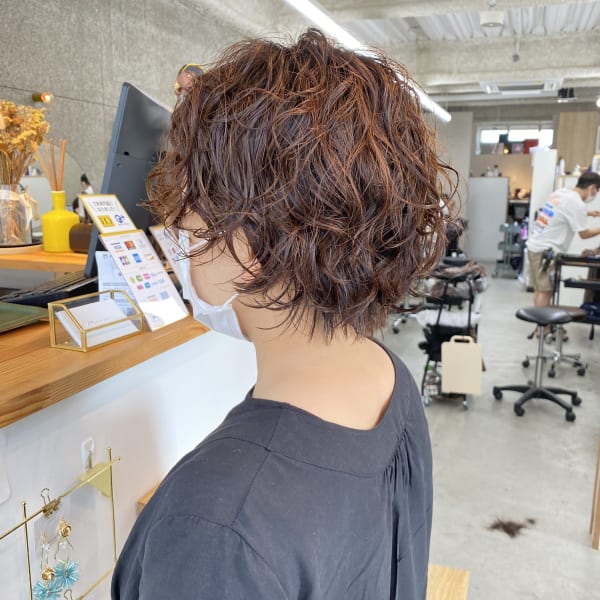 ショート×パーマ