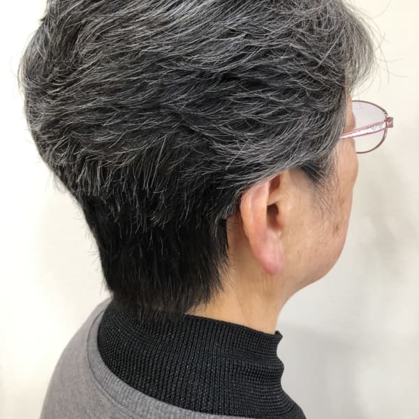 シルバーヘアーショート【50代/60代~】
