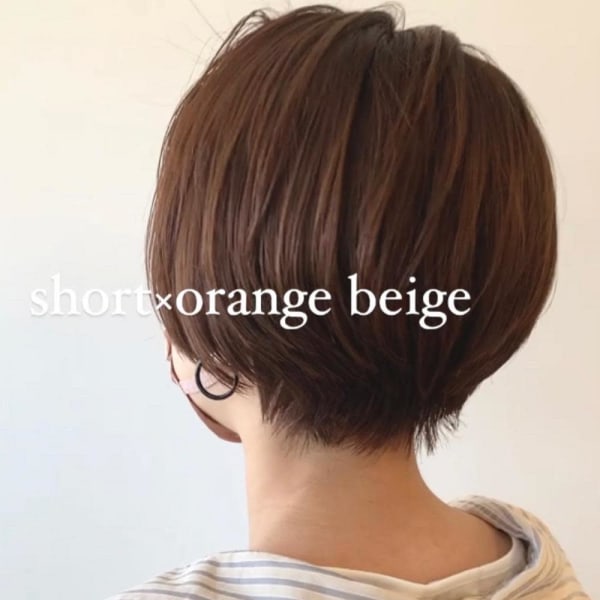 ハンサムショート×オレンジベージュ