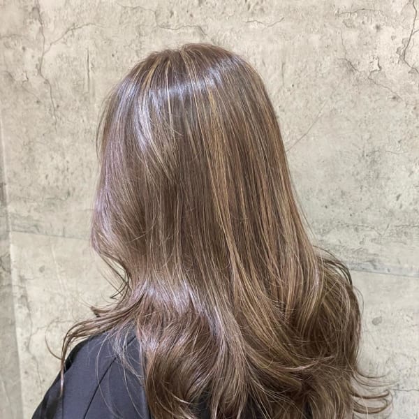 ハイライト　ベージュカラー