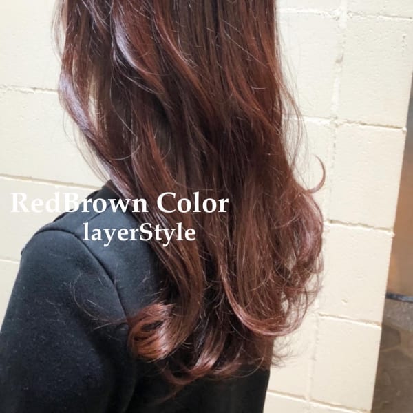 レッドブラウン×ロングレイヤー