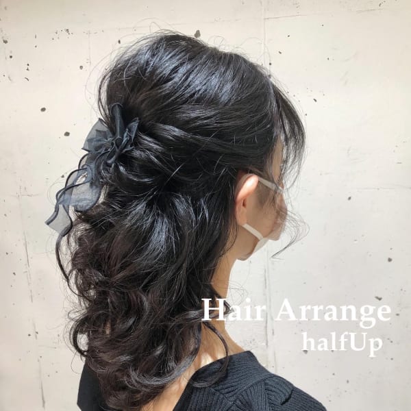 ハーフアップアレンジ