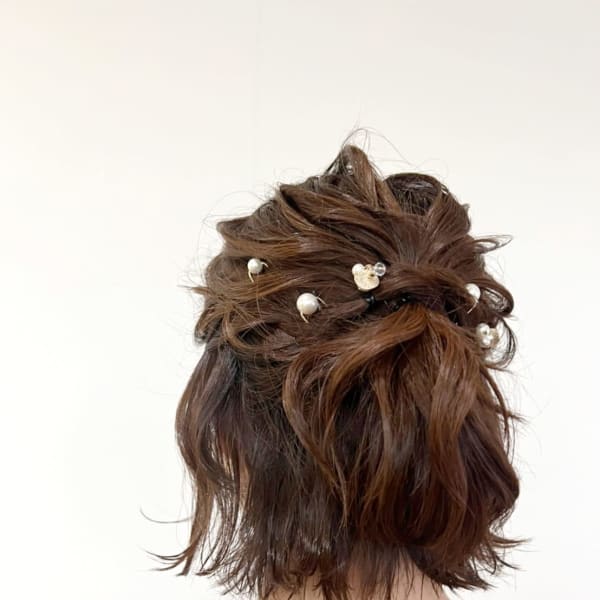 ボブ/ショート/結婚式/ヘアセット