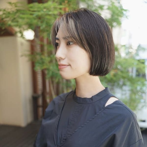 《e's中目黒美容室》ボブ×お洒落インナーカラー【佐久間】