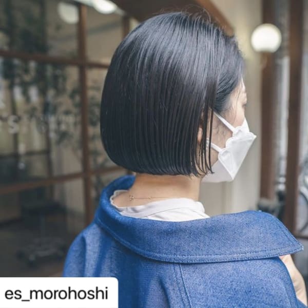 《e's中目黒美容室》洗練された大人丸みボブ【諸星】