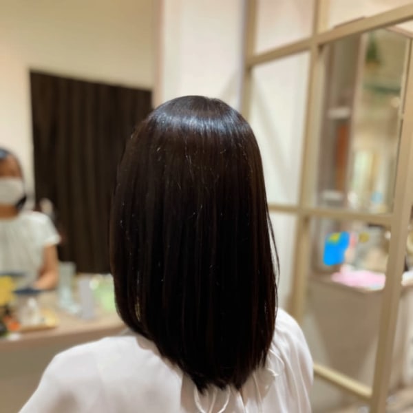 レブリン酸でカラーと同時に酸熱トリートメント