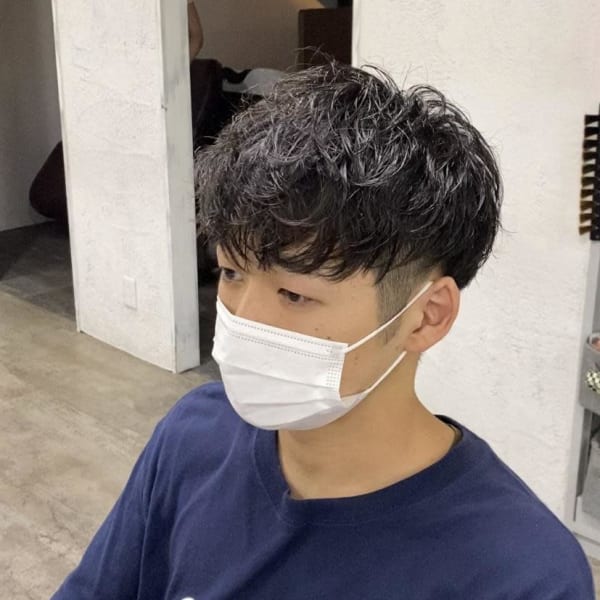 前下がりマッシュ/ツーブロック/メンズ/¥6380