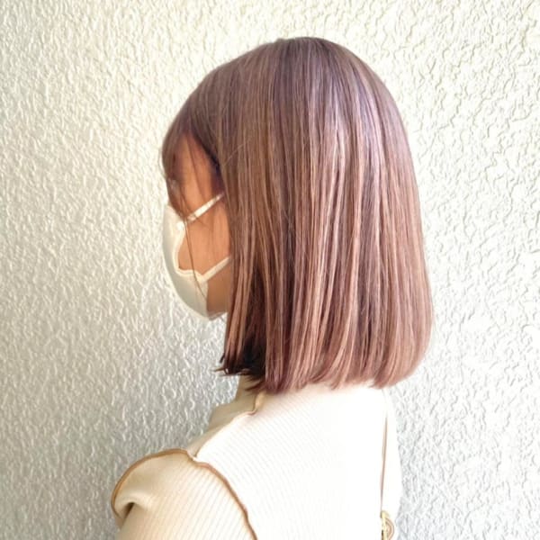 【Reir下北沢】*Aラインボブ+ペールピンクベージュ*