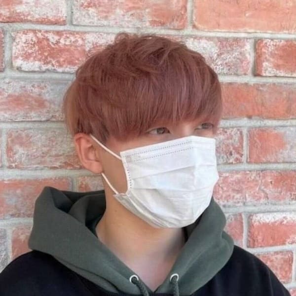 ショートマッシュ ツイストスパイラル ピンクアッシュ