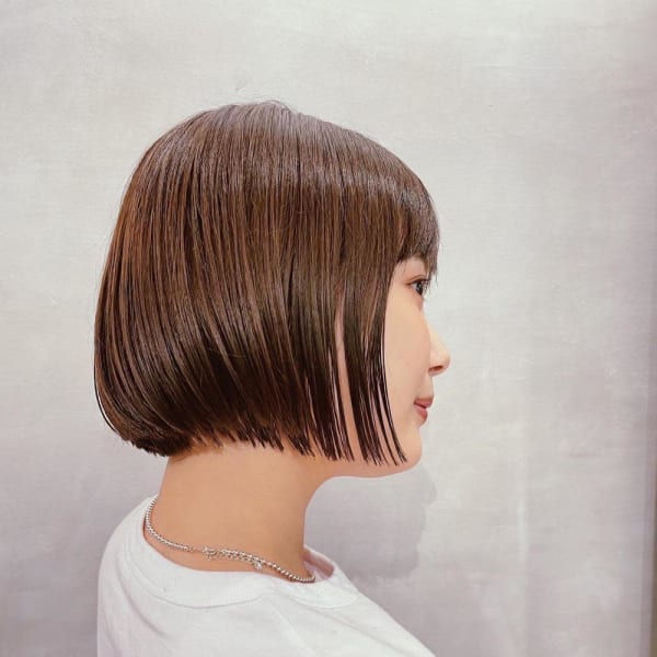 ショートボブ　顎ラインボブ　ミニボブ