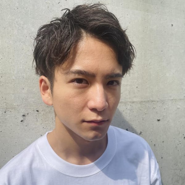ツーブロック アップバング ソフトツイスト