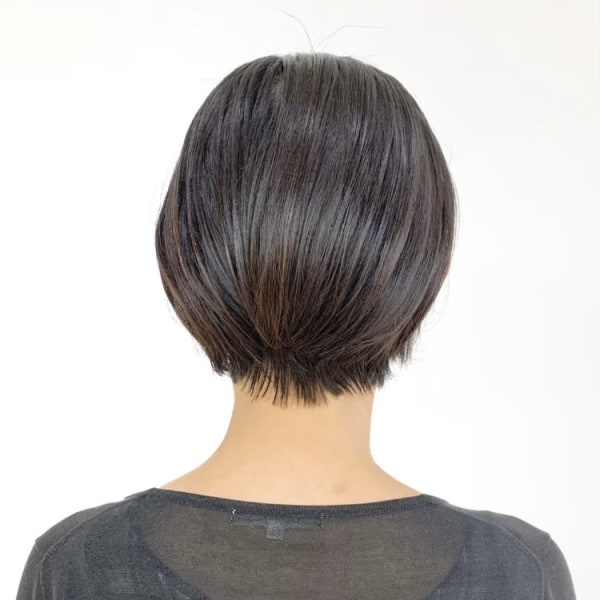 ショートカット/30代40代50代60代/黒髪/白髪染め/