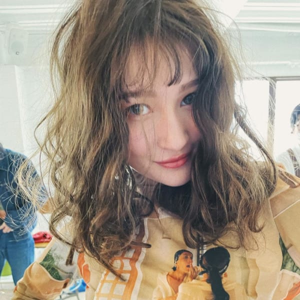 ふわふわニュアンスパーマ　ミディアムパーマ