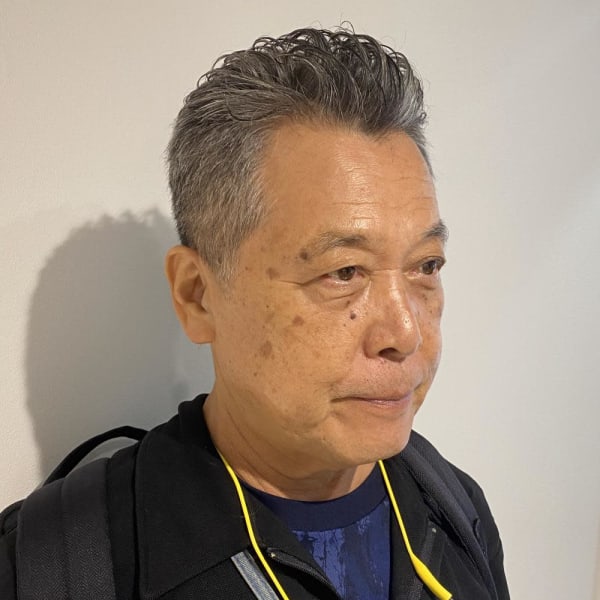 50代60代メンズ男性オールバックセット　大人の刈り上げ