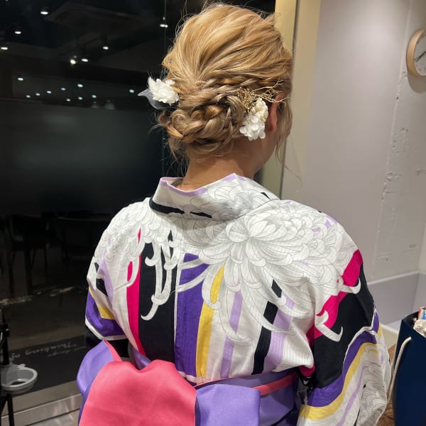 ヘアアレンジ＋浴衣着付け|Thinking of you -hair design-
