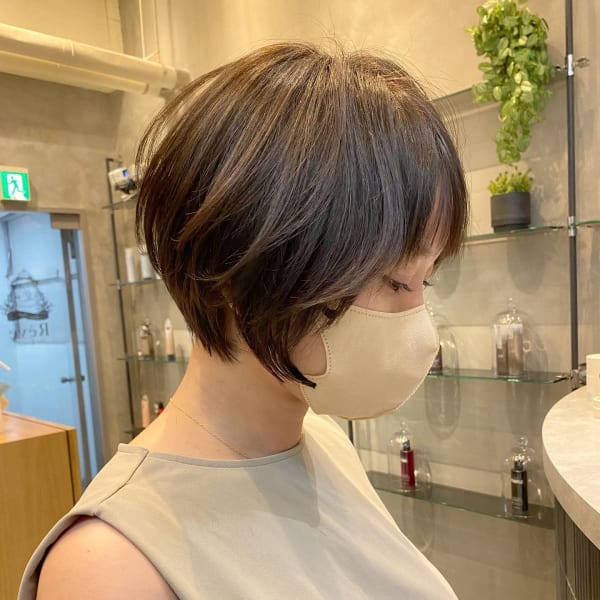 大人かわいい美人ショート 美髪 ネビージュ