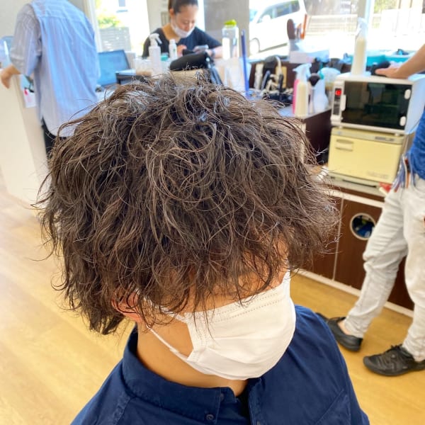 波巻きパーマ