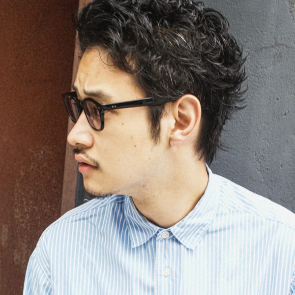 大人男子 刈り上げないベリーショート×パーマ