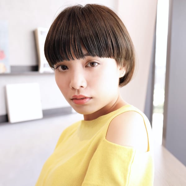 アッシュブラック/黒髪/ミニボブ/小顔ショート/東戸塚|M.SLASH 東戸塚