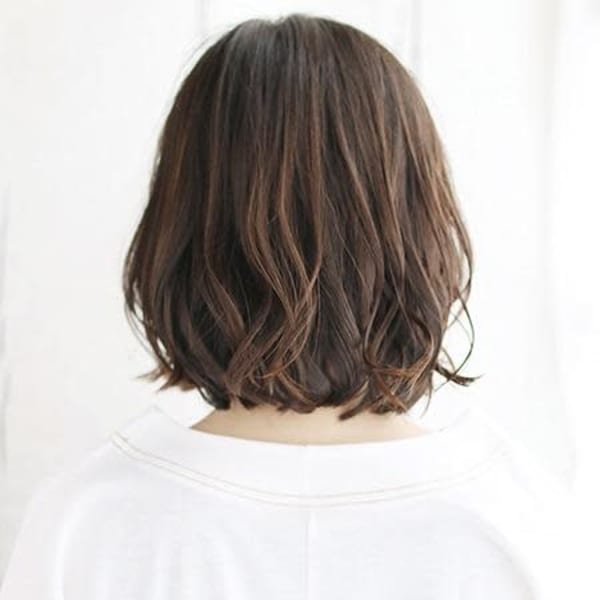 セミウエットのゆるカールスタイル