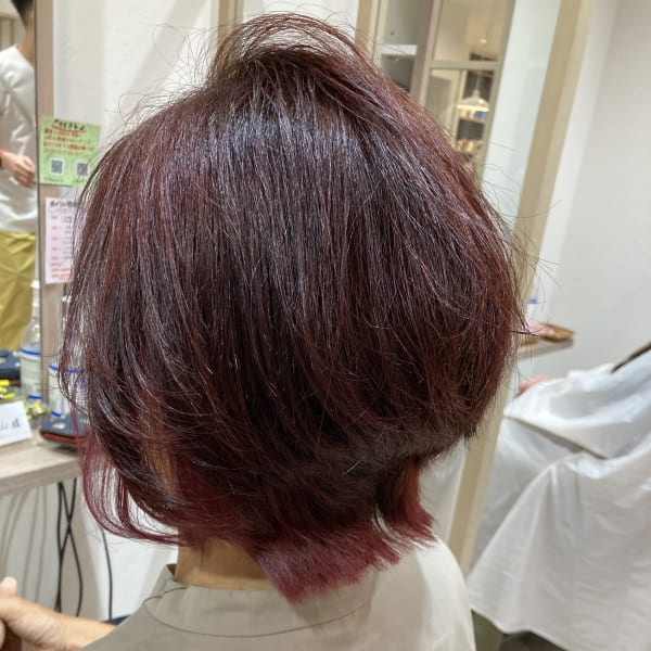 インナーカラー イヤリングカラー ブリーチオンカラー